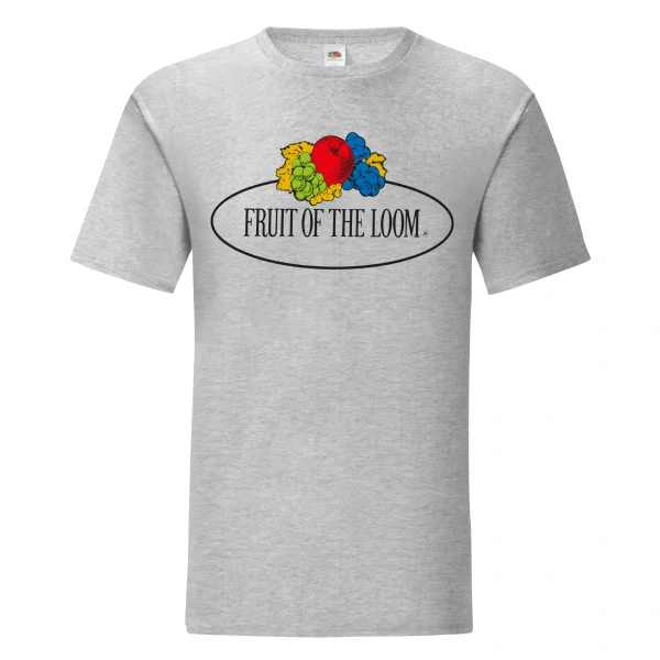 FRUIT OF THE LOOM - חולצת טי קצרה גברים Vintage Logo – 11-430-A-94 – אפור-מלאנג – 1