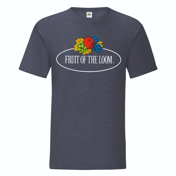 FRUIT OF THE LOOM - חולצת טי קצרה גברים Vintage Logo – 11-430-A-VF – נייבי-מלאנג – 1