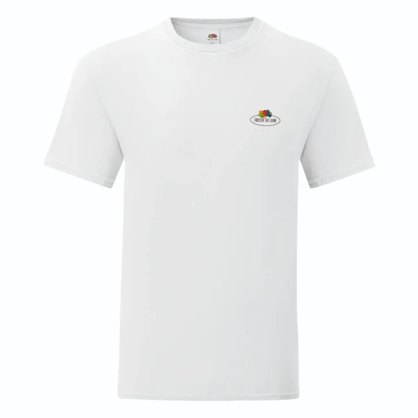 חולצת גברים קצרה בצבע לבן עם לוגו צד קטן