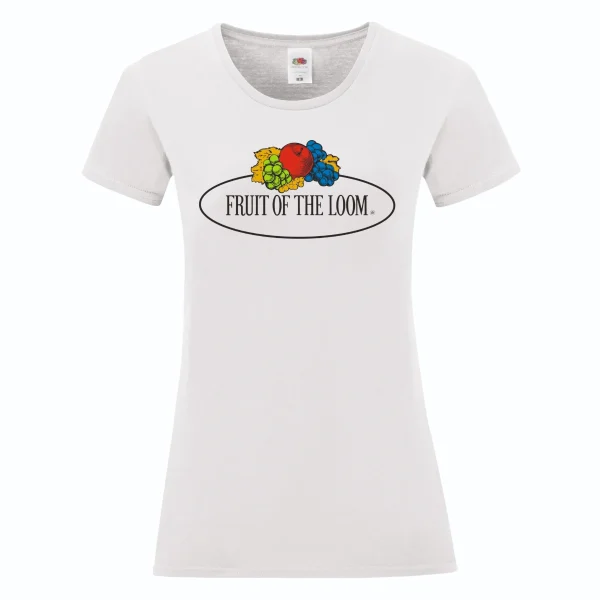 FRUIT OF THE LOOM - חולצת טי קצרה נשים Vintage Logo – 11-432-A-30 – לבן – 1