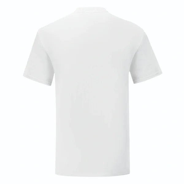 חולצת גברים קצרה בצבע לבן - אחורה
