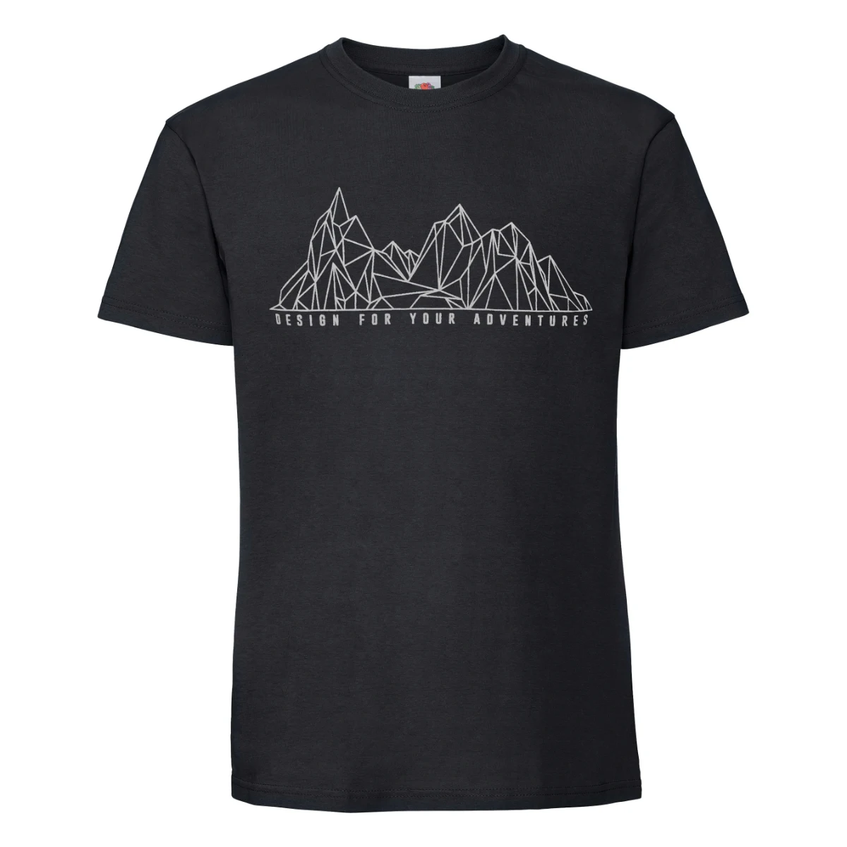 חולצת טי קצרה בצבע שחור לגברים Fruit X Outdoor Revolution - FRONT